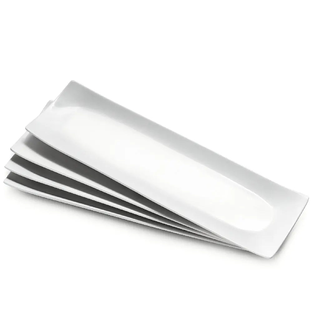 White Rectangular Sushi Plate Set Wedding Family Dowan®