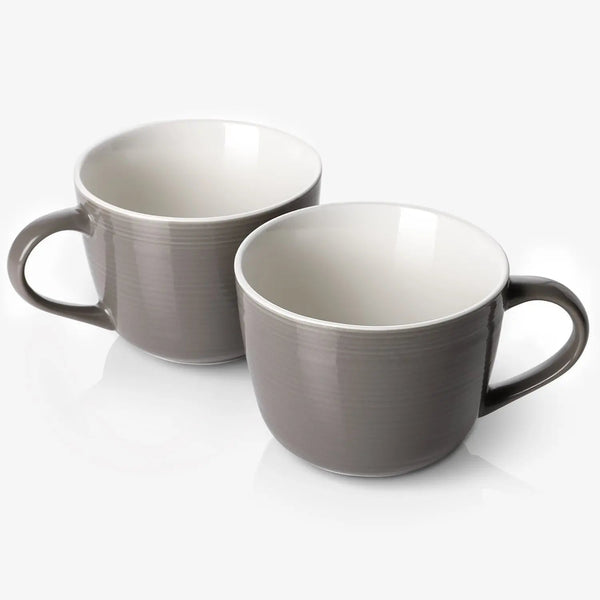 White Coffee Mug Set - Set of 2 -