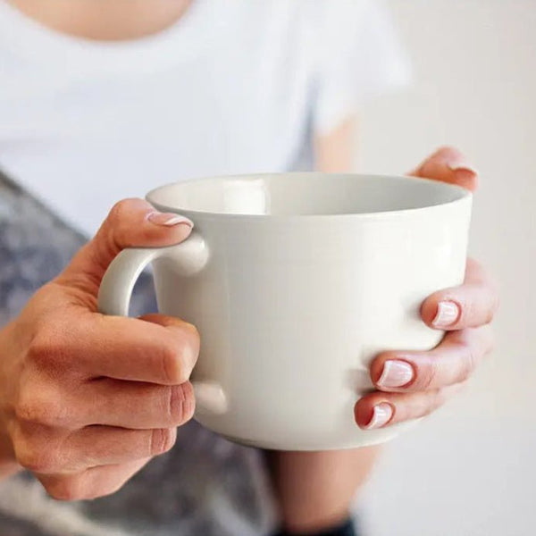 White Coffee Mug Set - Set of 2 -