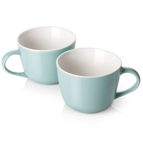 White Coffee Mug Set - Set of 2 -