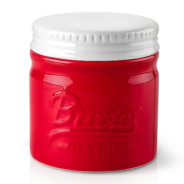 Red Butter Crock with Lid - Set of 1 - Bakeware