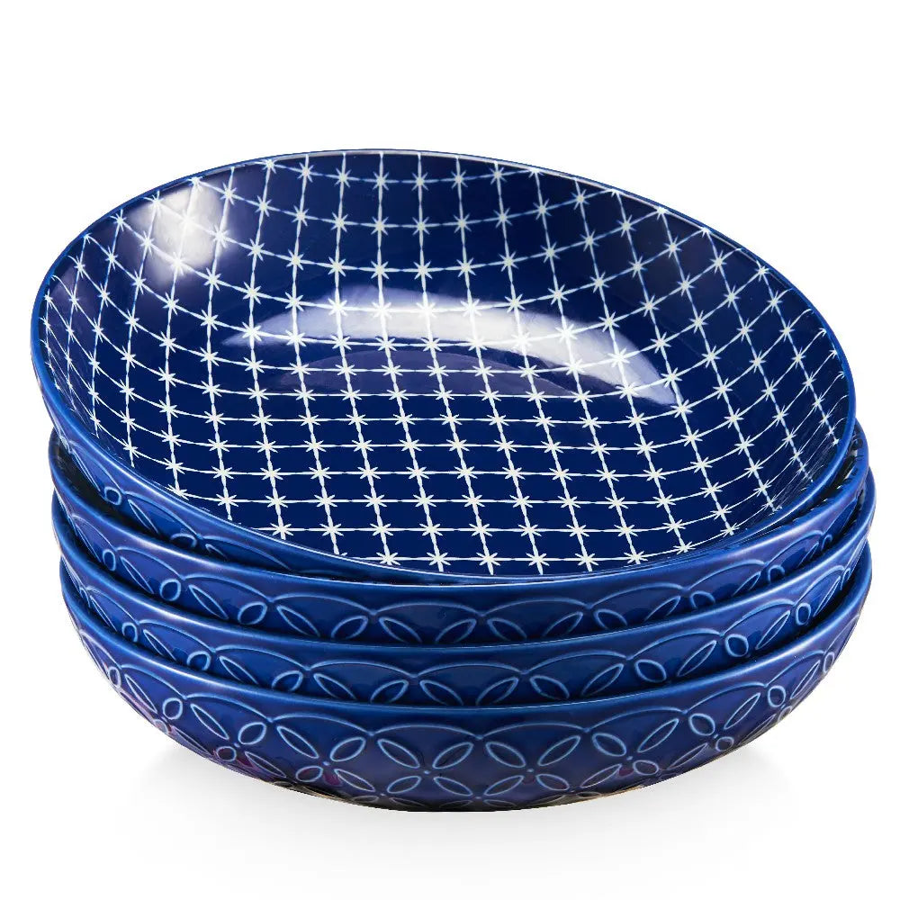 Blue Fusion Salad Plates Set of 4 Dowan®