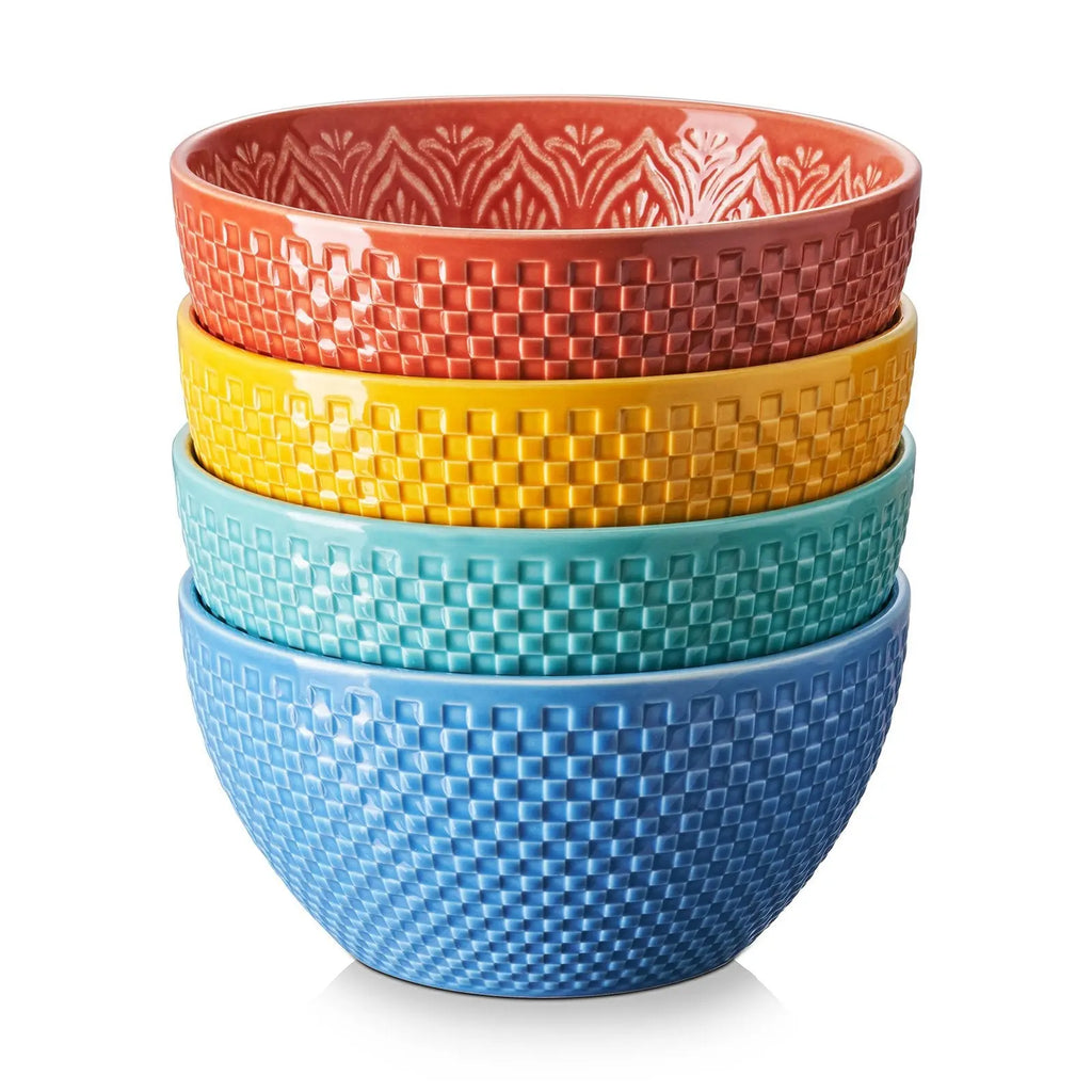 Orient Mosaic Ceramic Soup Bowls - Set of 4