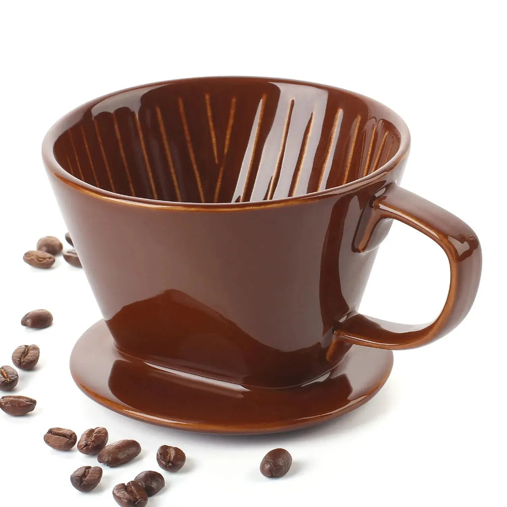 Brown-Ceramic-Coffee-Drip-Filter