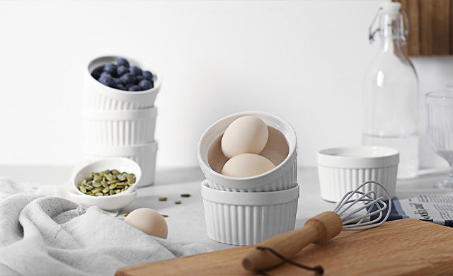 Add Warmth and Charm to Your Kitchen with Dowan's Classic and Rustic Stoneware Ramekin Set