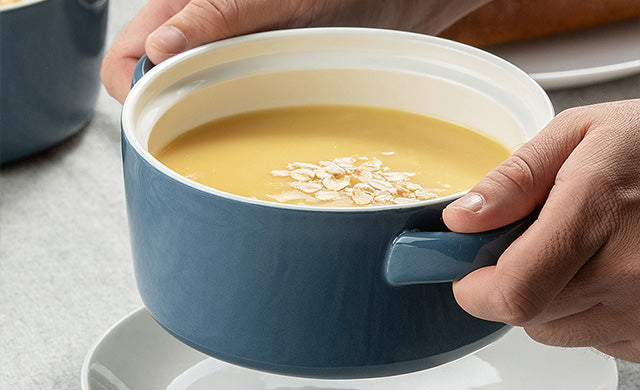 Experience Convenience and Balance with Dowan's Two Handled Soup Bowls