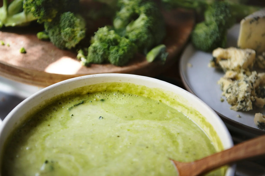 Zucchini Soup with Dowan Ceramic Soup Bowls