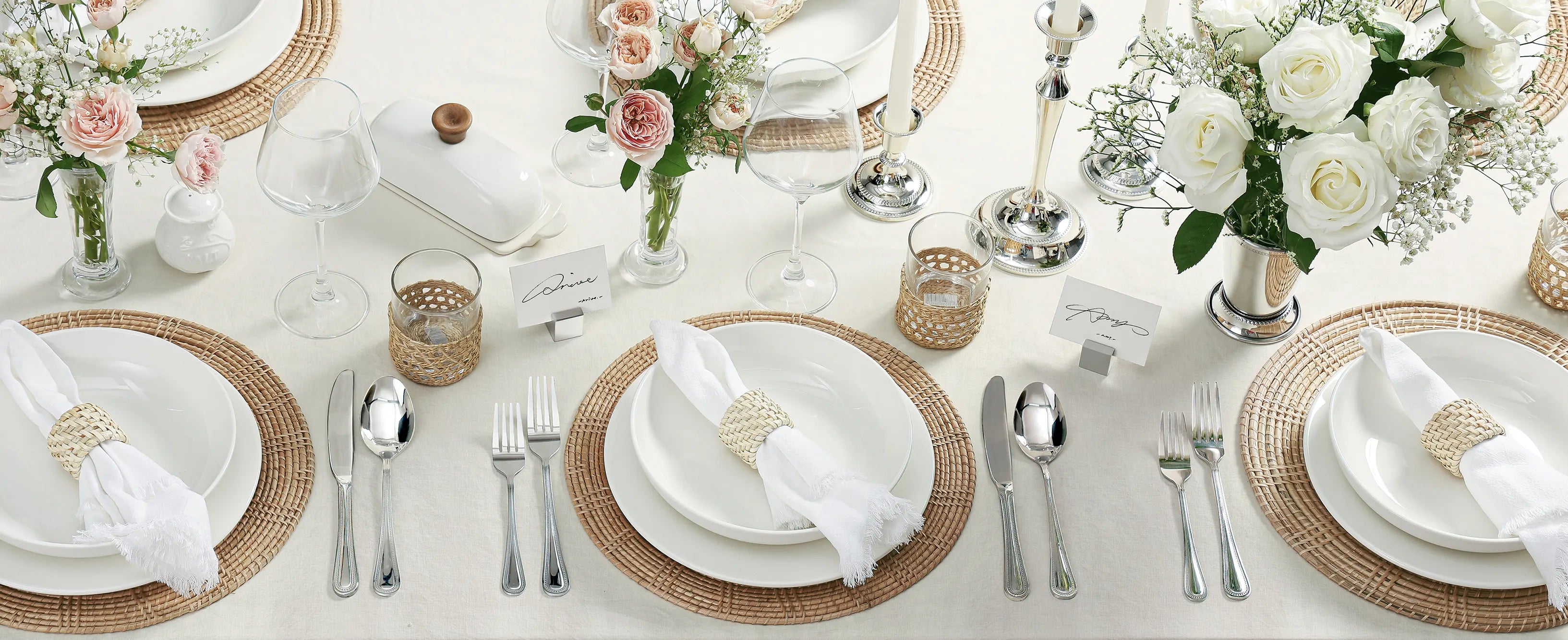 Wedding White Porcelain Dinnerware Collection