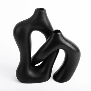 Modern Interlocking Vases - Set of 2