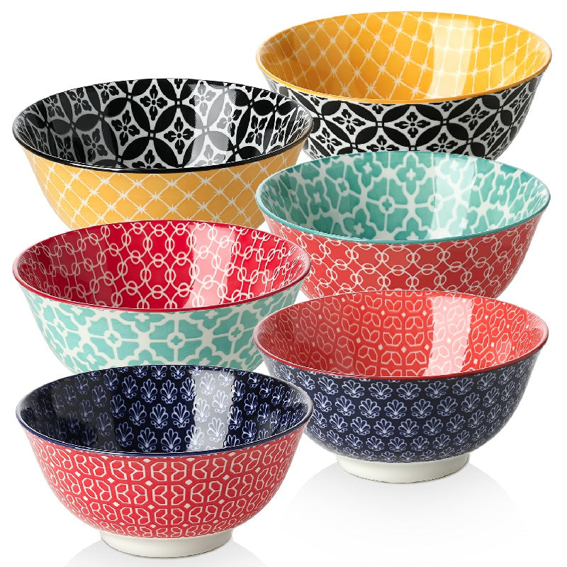 Colorful Cereal Bowls - Set of 6