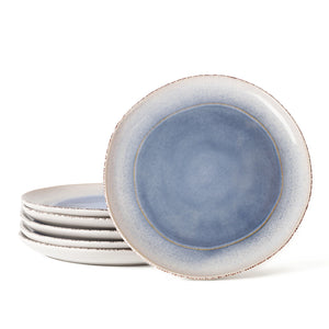 Caymere 10.5-Inch Coastal Blue Dinner Plates - Set of 6