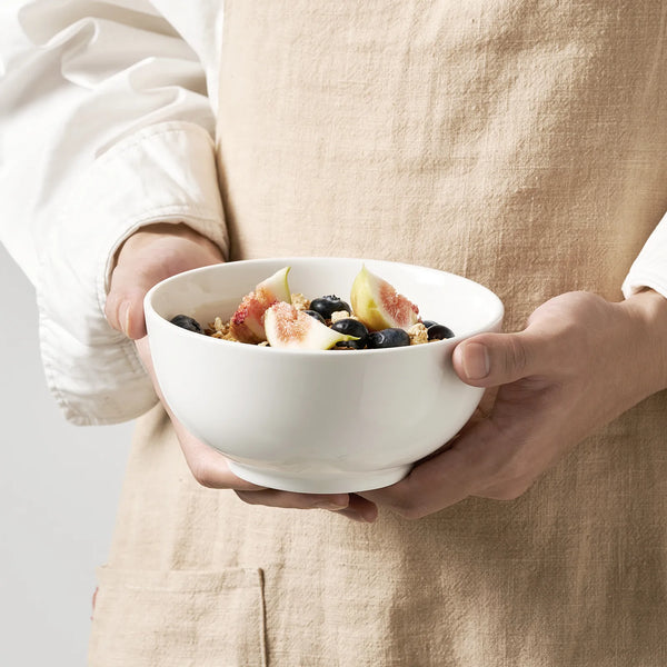 Wedding White Porcelain Soup Bowls - Set of 4