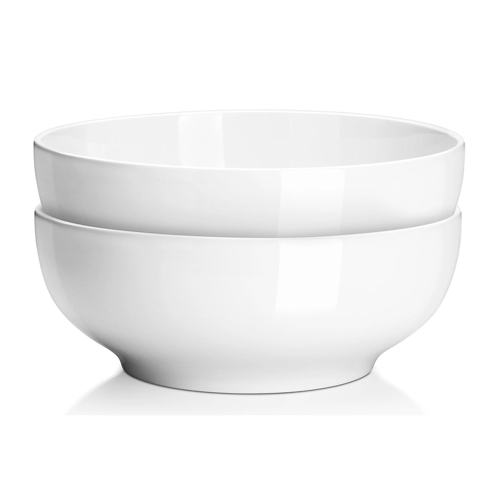 Wedding White Porcelain Pasta Bowls - Set of 2