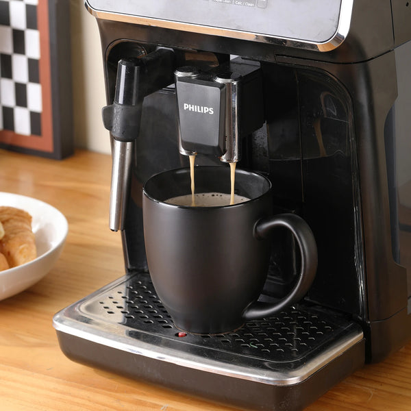 Matte Black Porcelain Coffee Mugs - Set of 6