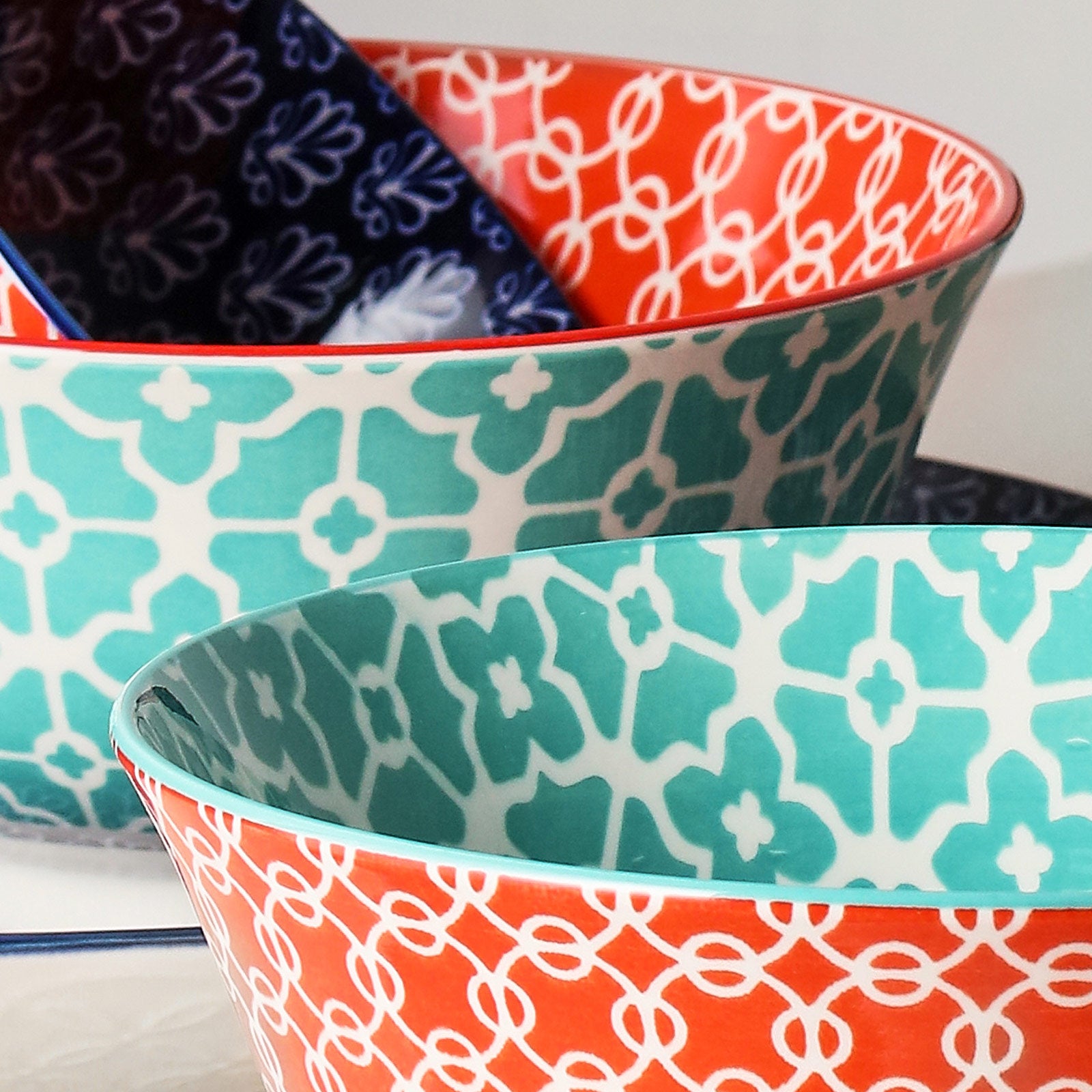 Vibrant Ceramic Soup Bowls (Size Options) - Set of 6
