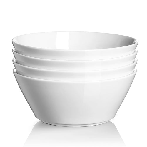 Wedding White Porcelain Ramen Bowls - Set of 4