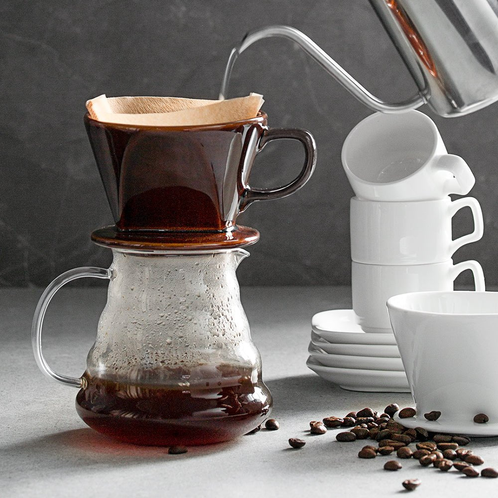 Ceramic Pour Over Coffee Dripper - Set of 1 - Thumbnail 5