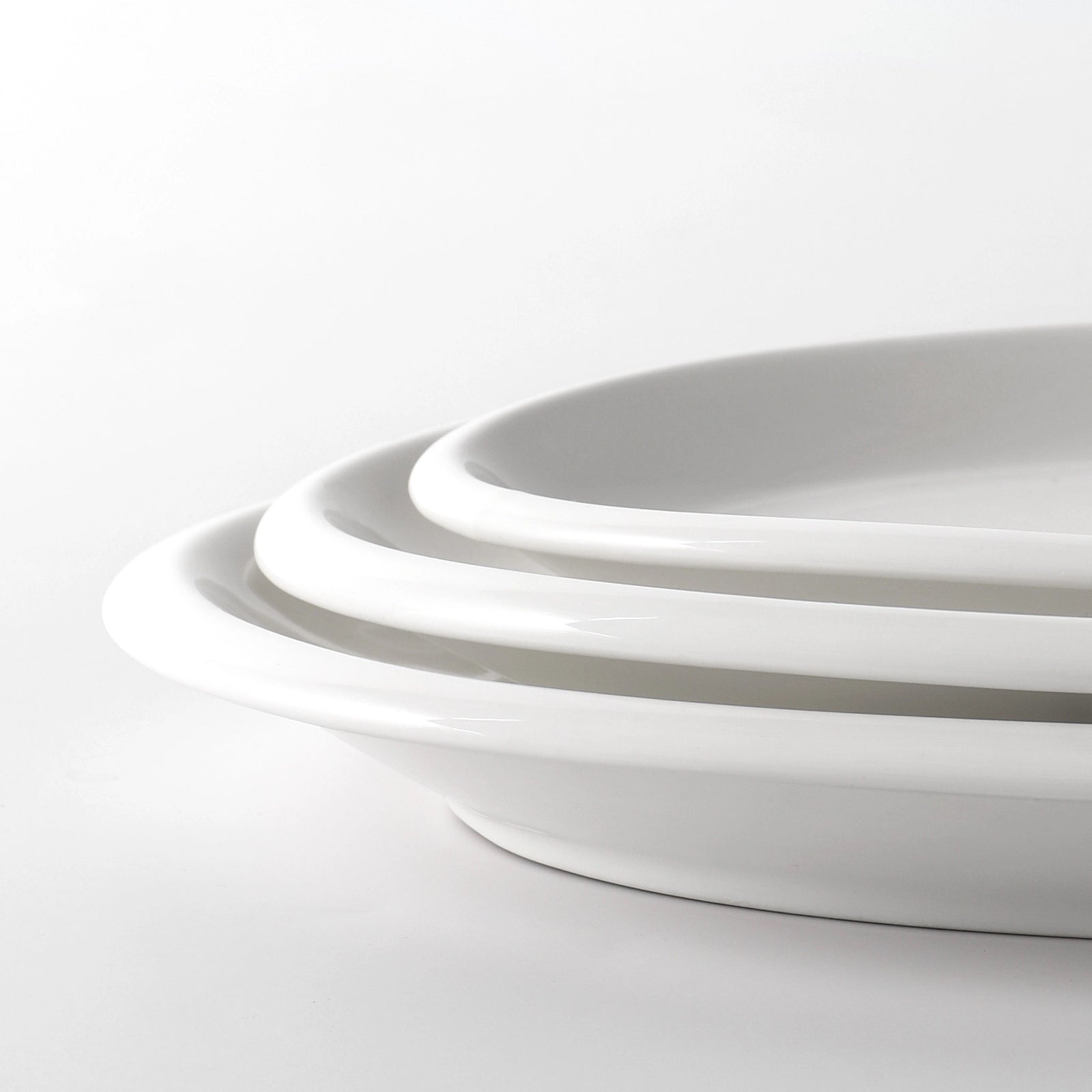 Wedding White Porcelain Serving Platters - Set of 3