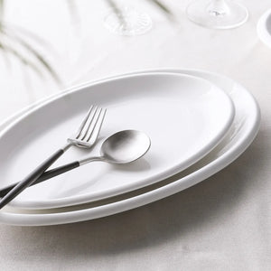 Wedding White Porcelain Serving Platters - Set of 3