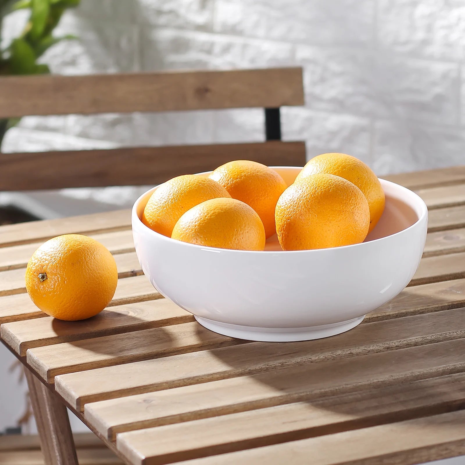 Wedding White Porcelain Deep Serving Bowls - Set of 2 - Thumbnail 3