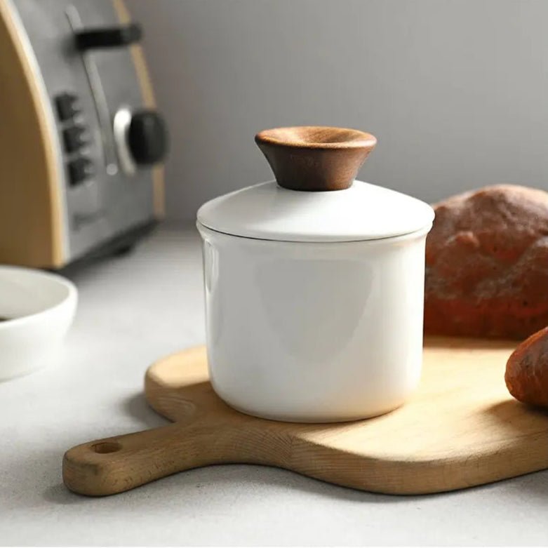 Butter Crock With Spreader, French Butter Keeper With