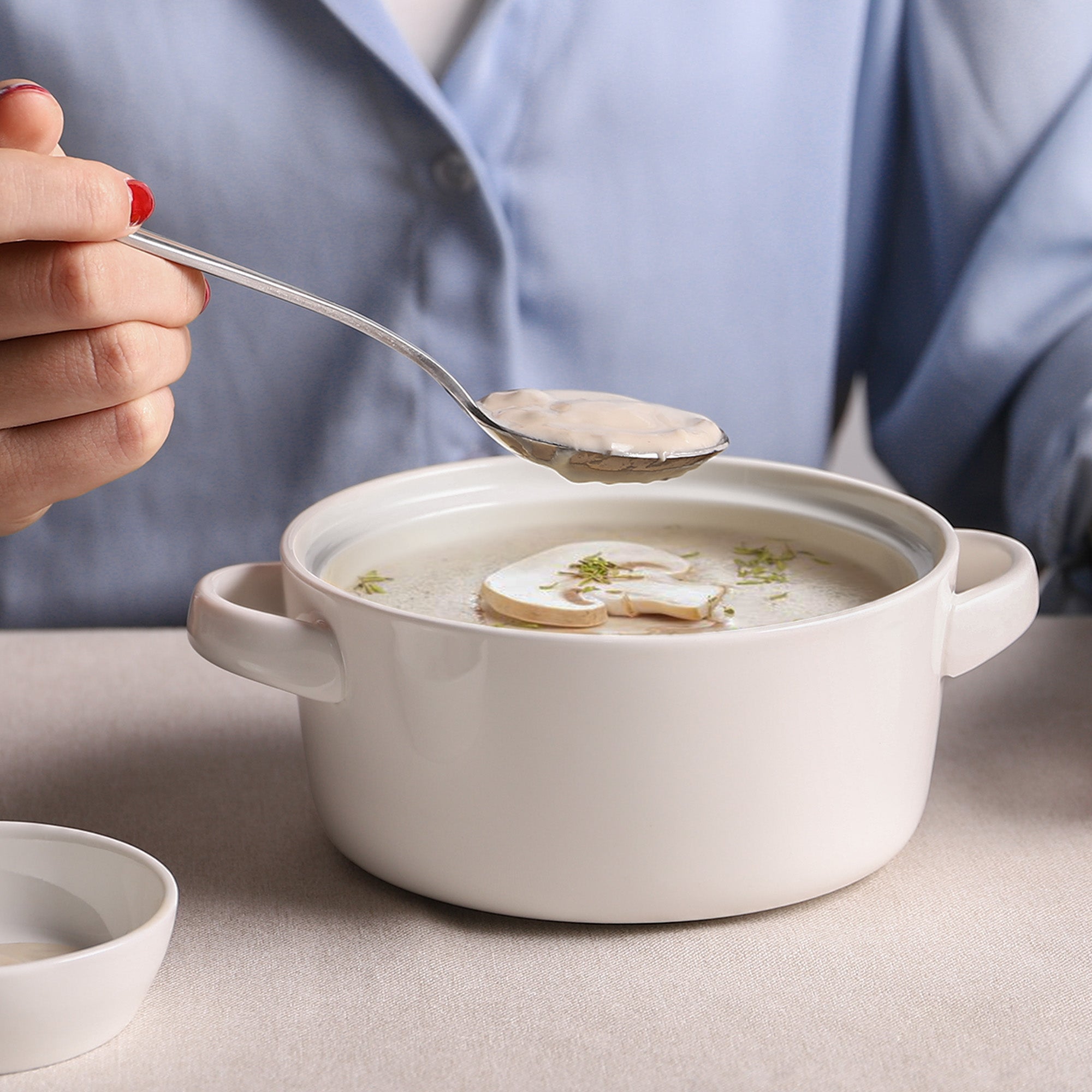 Dowan Porcelain Soup Bowls - Thumbnail 5