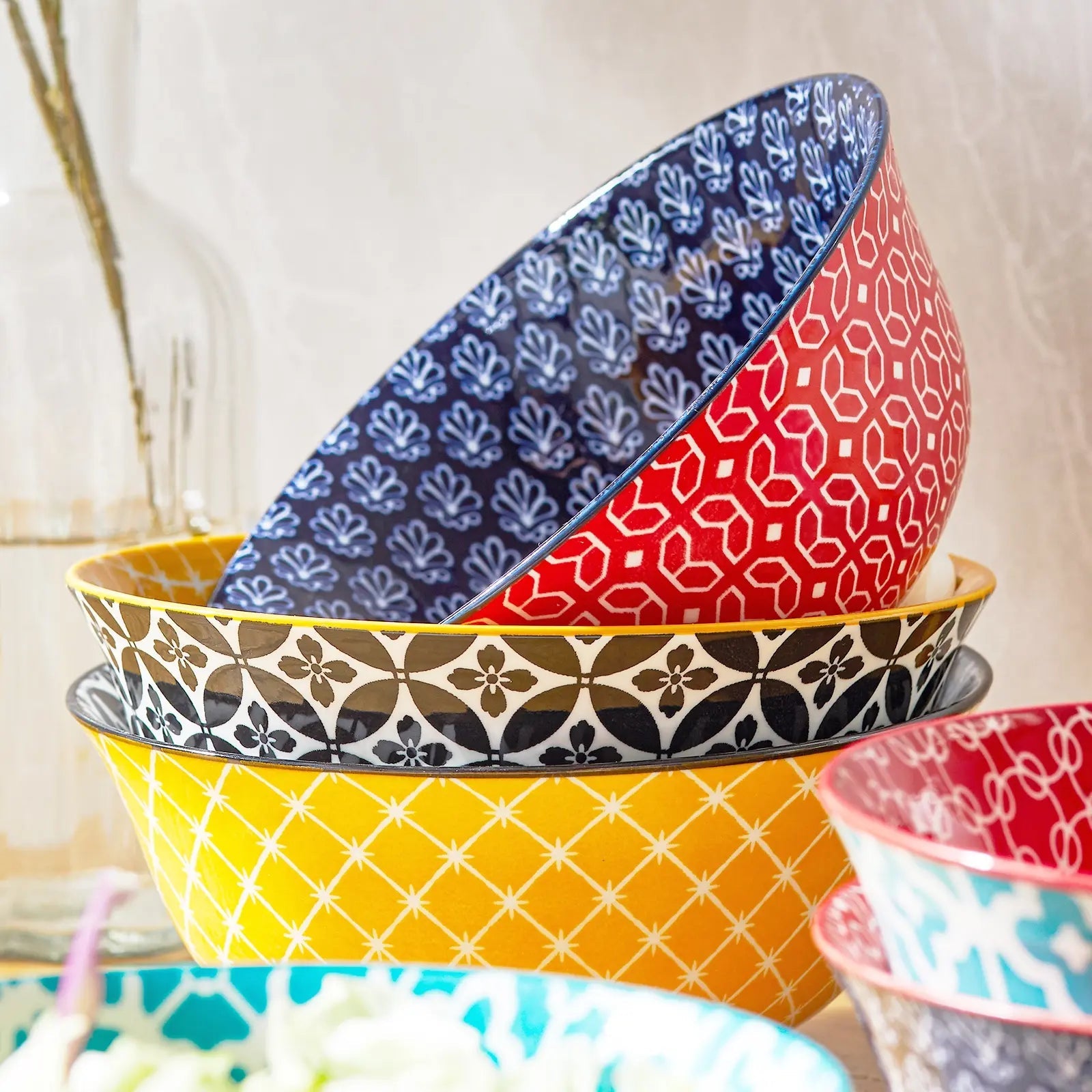 Mosaian Cereal Bowls - Set of 6 - Thumbnail 4