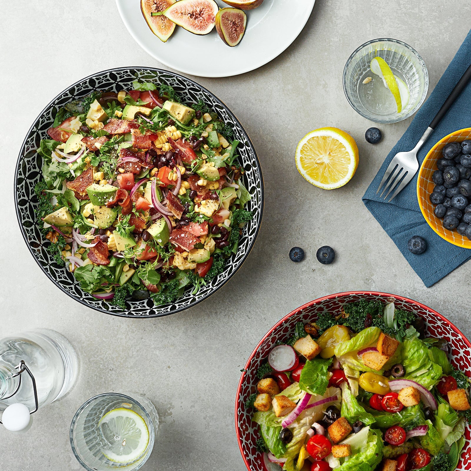 Mosaian Large Serving Salad Pasta Bowls - Set of 2 - Thumbnail 2