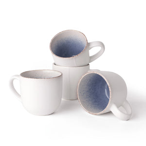 Caymere 12 Oz Coastal Blue Coffee Mugs - Set of 4