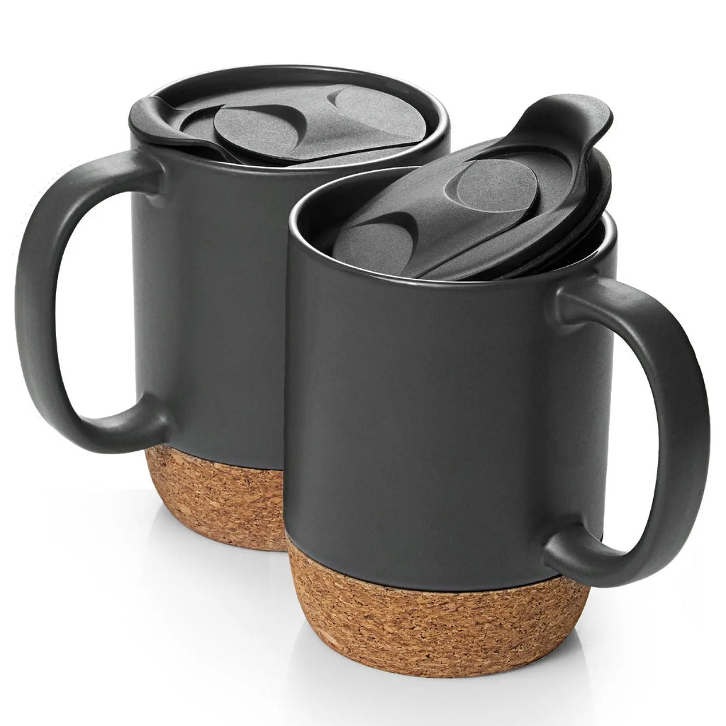 Grey 15 Oz Coffee Mug - Set of 2