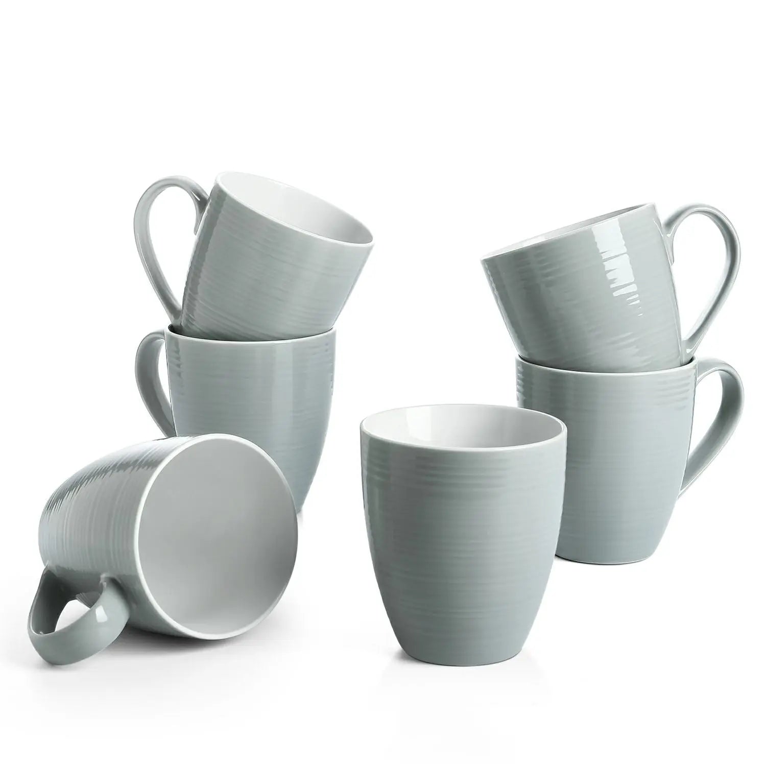 DOWAN Coffee Mugs, Black Coffee Mugs Set of 6, 16 oz Ceramic  Coffee Cups with Large Handles for Men Women, Porcelain Big Mug for Tea  Latte, Housewarming Wedding Gifts : Home