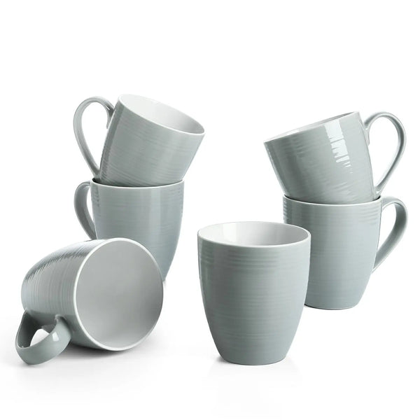 17 Oz Ceramic Coffee Mug with Handle Set of 6
