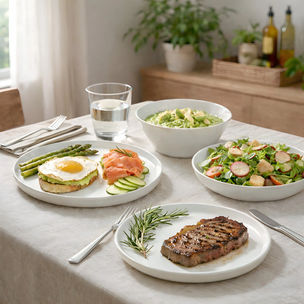 Wedding White Dinnerware Set - 18 Piece Set