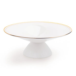 Gold Rim Footed Decorative Bowl - Set of 1