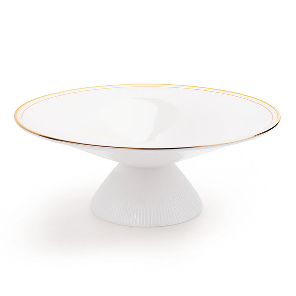 Gold Rim Footed Decorative Bowl - Set of 1
