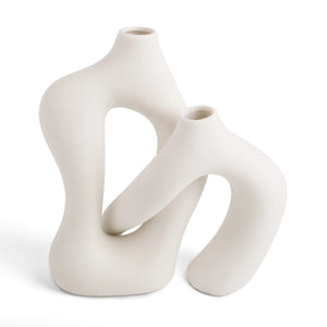 Modern Interlocking Vases - Set of 2