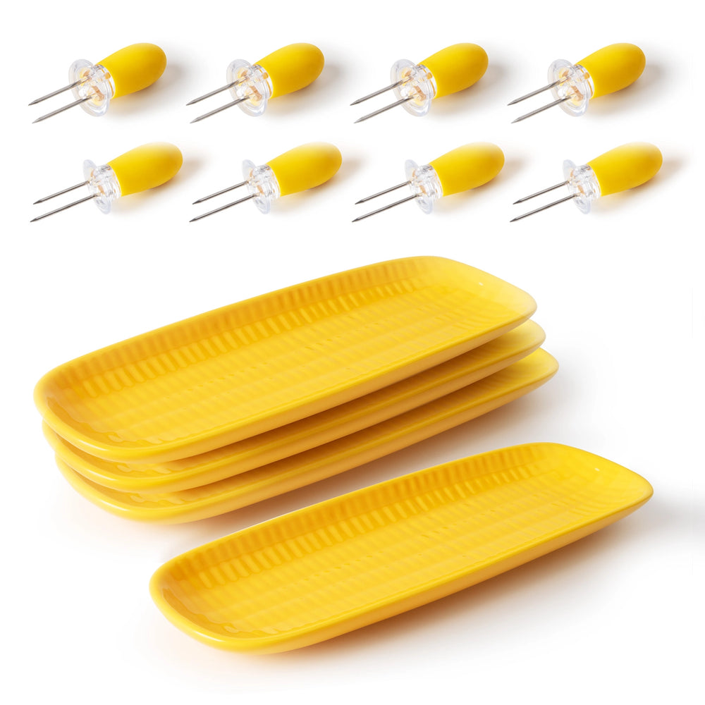 3D Corn Plates - Set of 4