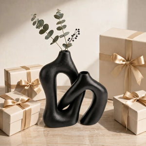 Modern Interlocking Vases - Set of 2