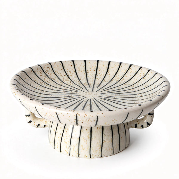 Striped Crackle Decorative Bowl - Set of 1
