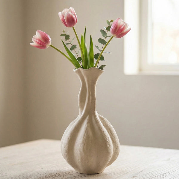 Pumpkin Long-Neck Vase - Set of 1