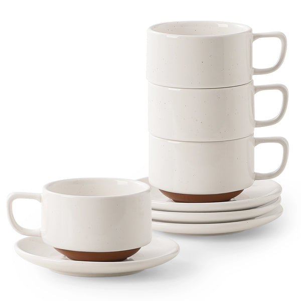 Pebblone Coffee Cups and Saucers - Set of 4