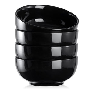 Black Soup and Cereal Bowls - Set of 4