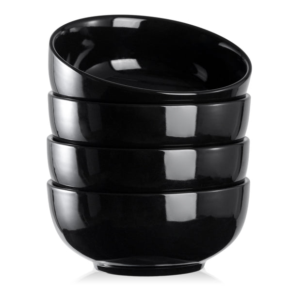 Black Soup and Cereal Bowls - Set of 4