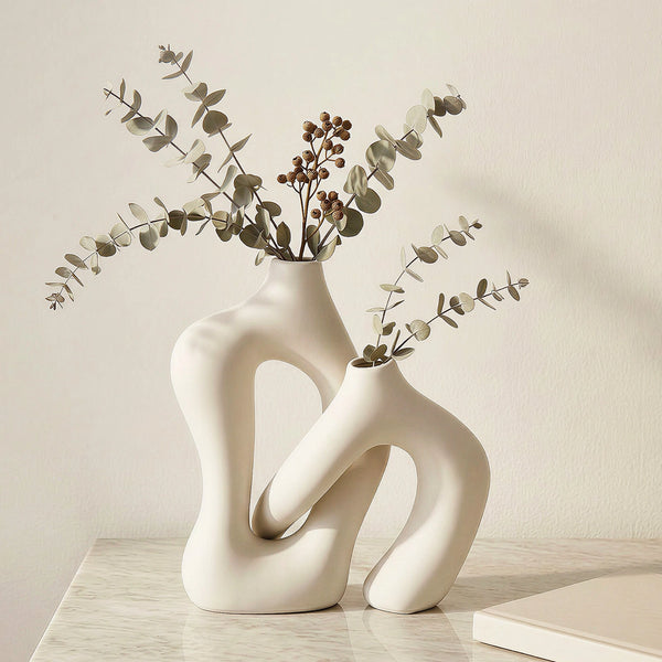 Modern Interlocking Vases - Set of 2