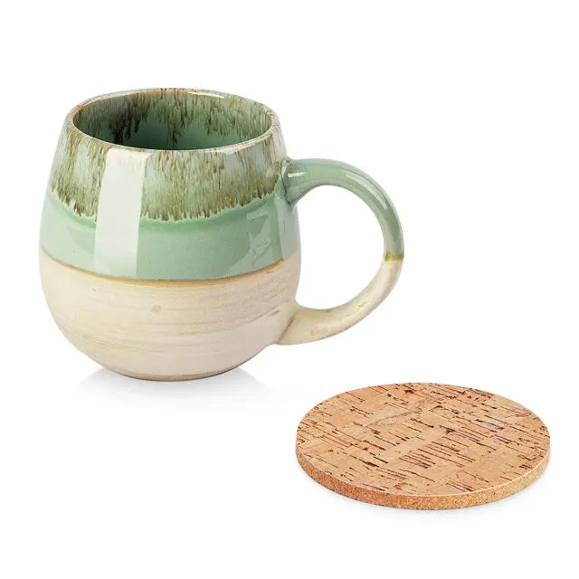 21 Oz Large Ceramic Coffee Mug with Coaster