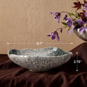 Moss Stone Wabi-Sabi Decorative Bowl - Set of 1