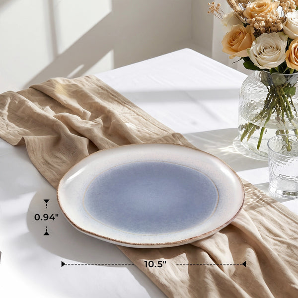 Caymere 10.5-Inch Coastal Blue Dinner Plates - Set of 6