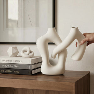 Modern Interlocking Vases - Set of 2