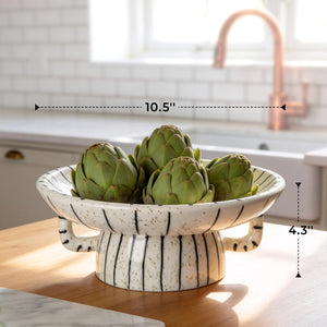 Striped Crackle Decorative Bowl - Set of 1