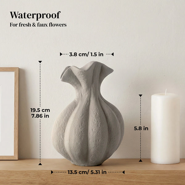 Pumpkin Short-Neck Vase - Set of 1